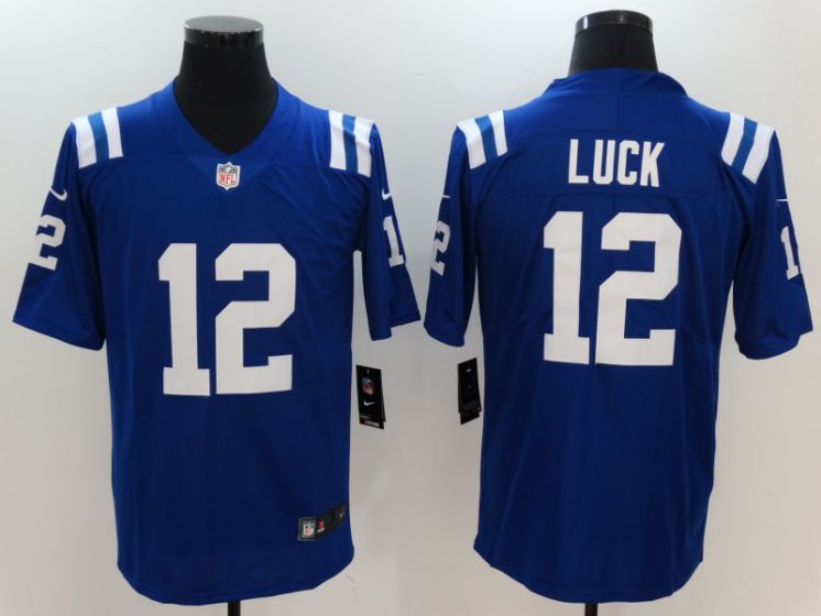 Men Indianapolis Colts #12 Luck Blue Nike Vapor Untouchable Limited NFL Jerseys